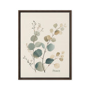 Peace, Eucalyptus Branch, Framed Canvas - Lamb’s Love