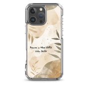 Peace in the Lord, Clear - edge Case for iPhone - Lamb’s Love