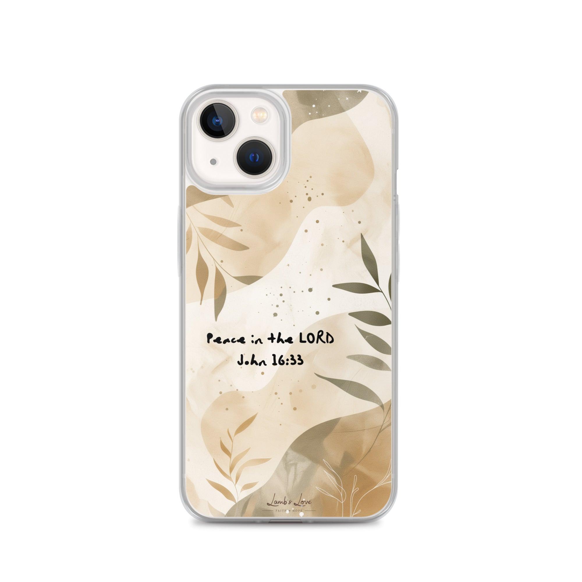 Peace in the Lord, Clear-edge Case for iPhone - Lamb’s Love