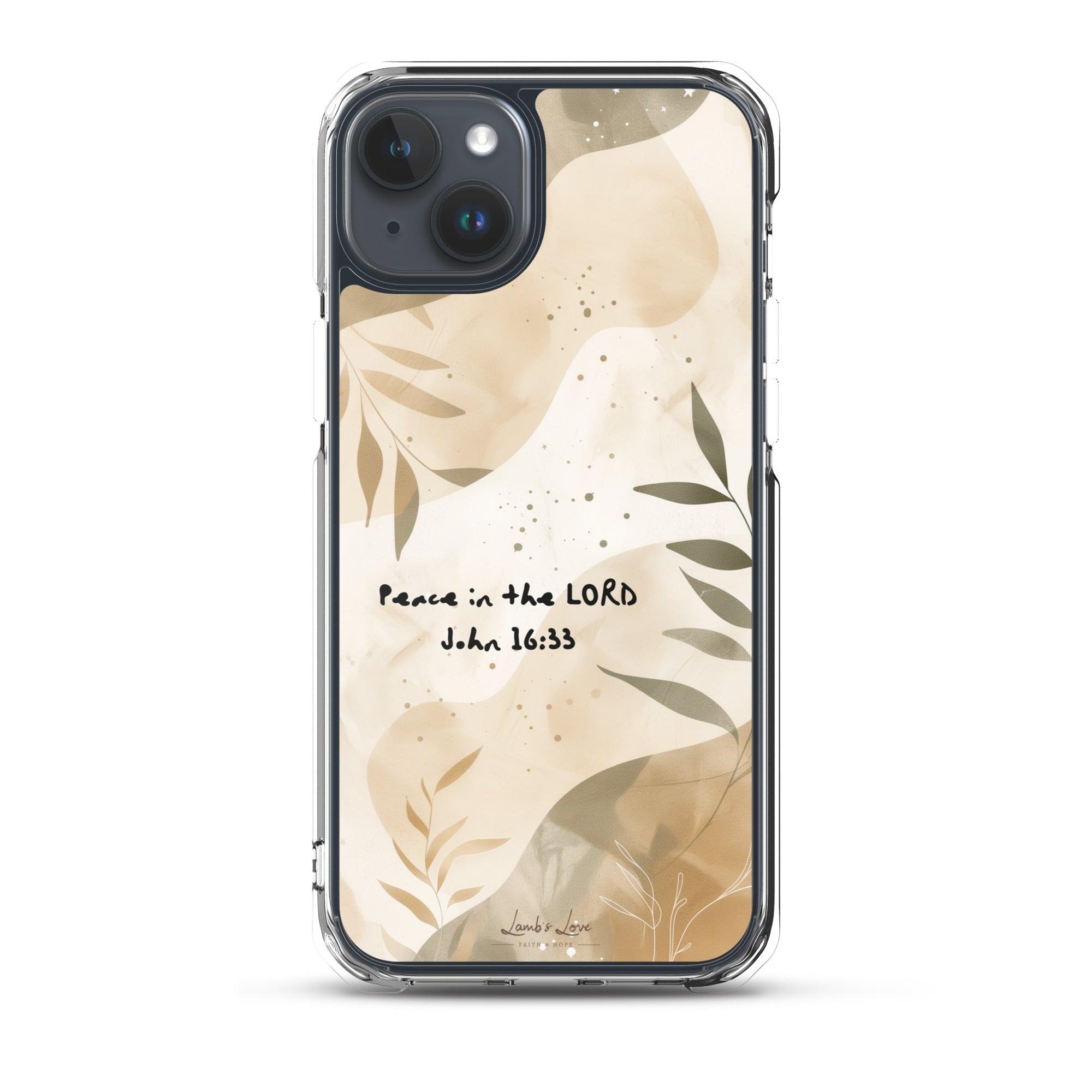 Peace in the Lord, Clear-edge Case for iPhone - Lamb’s Love