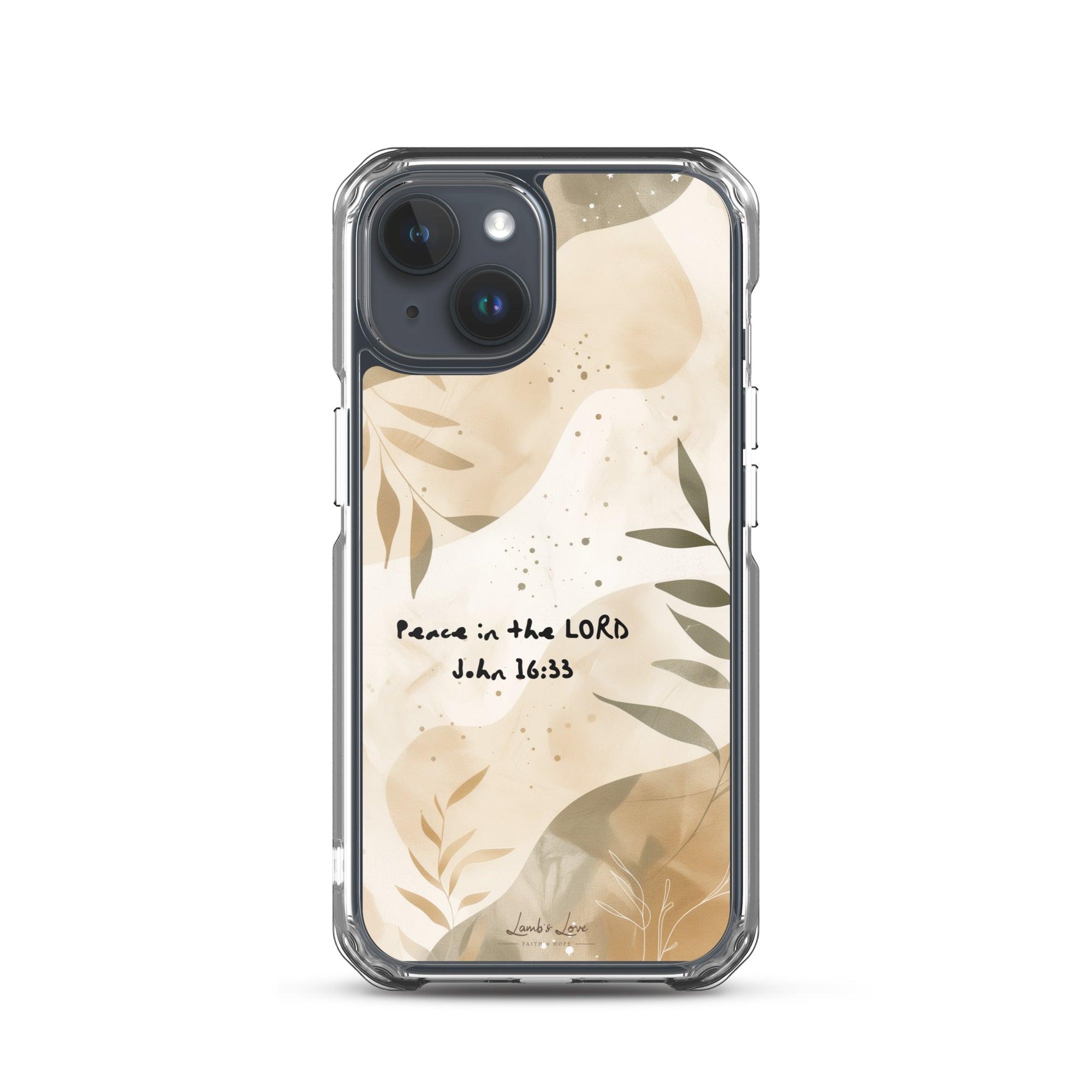 Peace in the Lord, Clear-edge Case for iPhone - Lamb’s Love