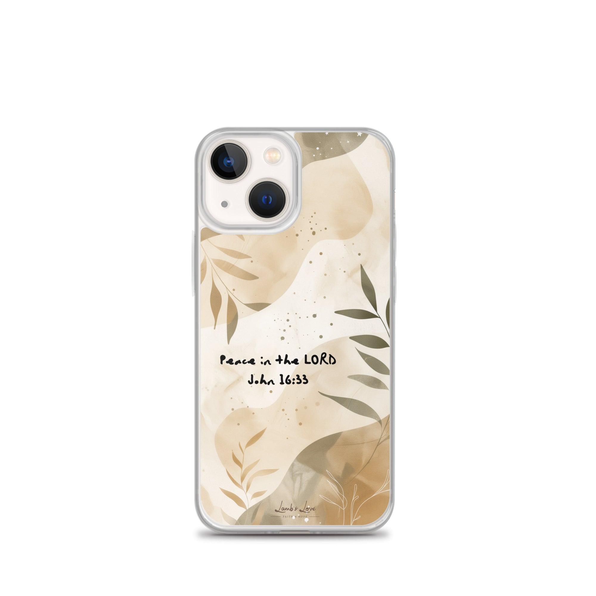 Peace in the Lord, Clear-edge Case for iPhone - Lamb’s Love