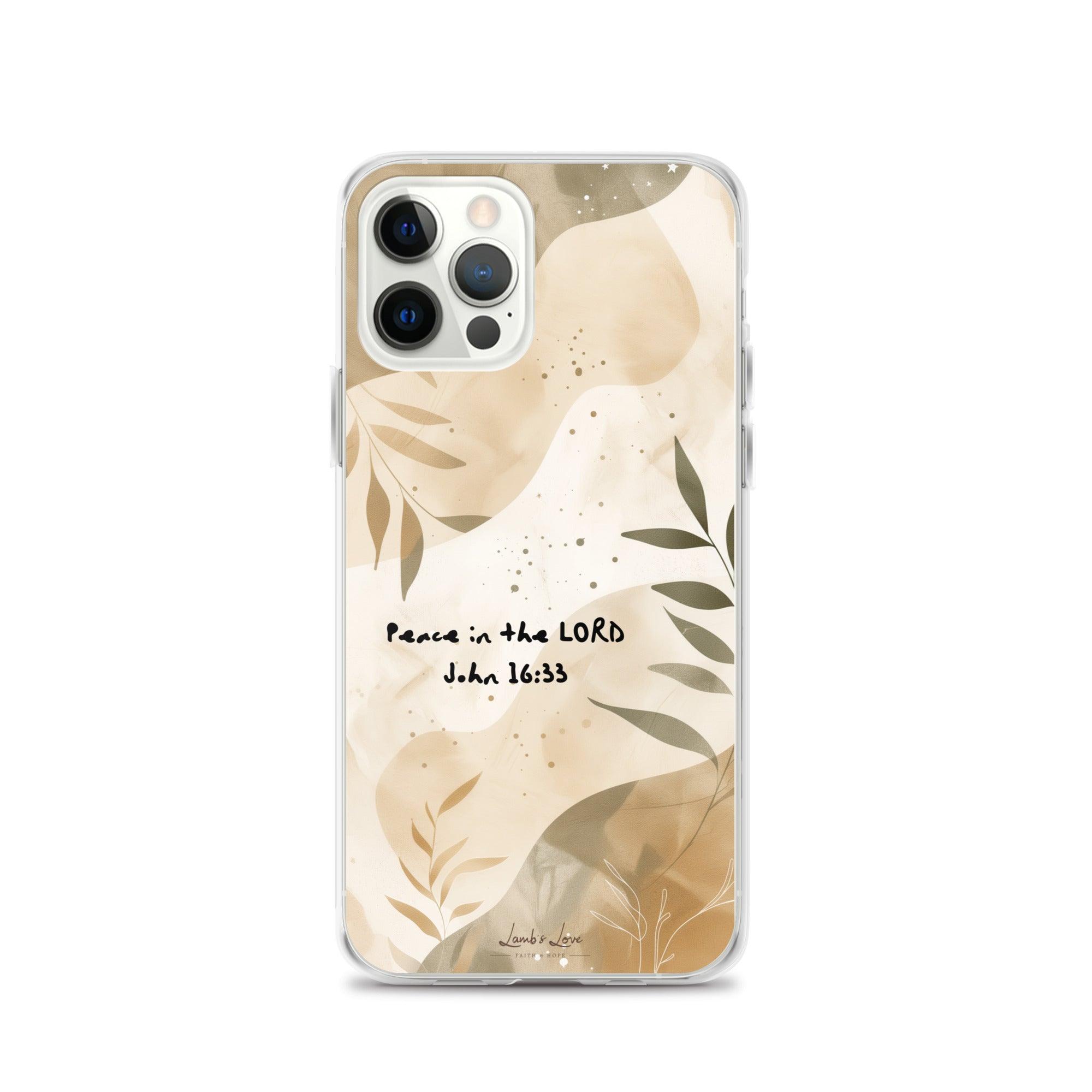 Peace in the Lord, Clear-edge Case for iPhone - Lamb’s Love