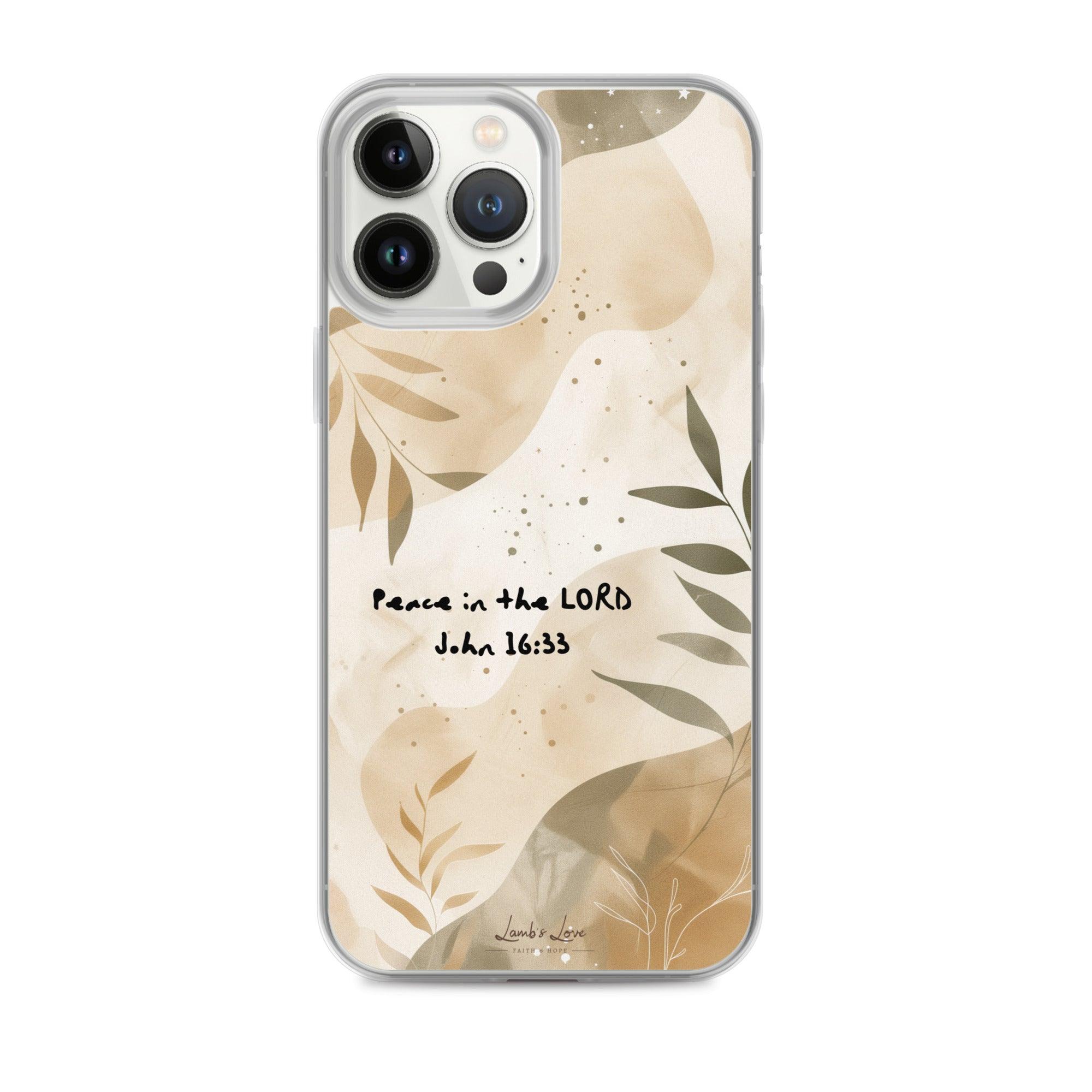 Peace in the Lord, Clear-edge Case for iPhone - Lamb’s Love