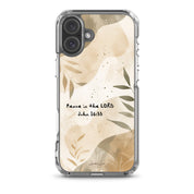 Peace in the Lord, Clear - edge Case for iPhone - Lamb’s Love