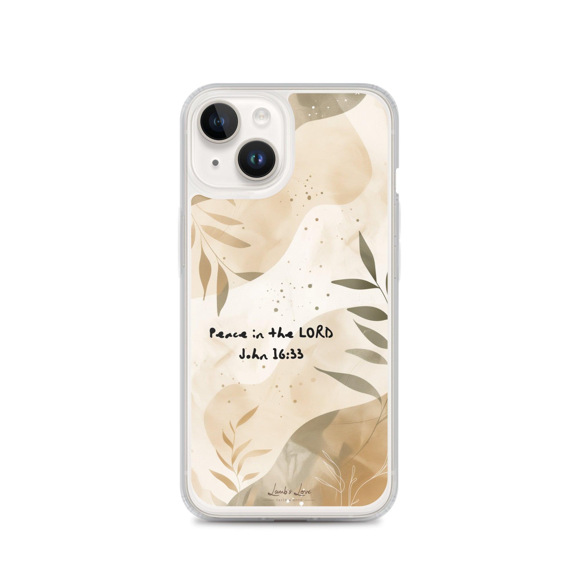 Peace in the Lord, Clear-edge Case for iPhone - Lamb’s Love