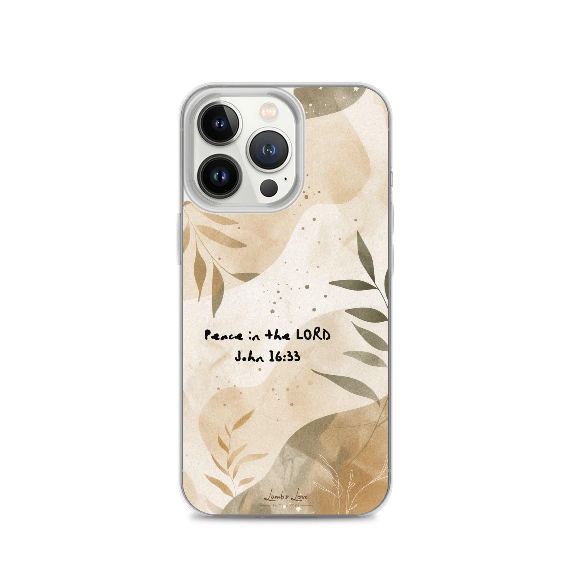 Peace in the Lord, Clear-edge Case for iPhone - Lamb’s Love