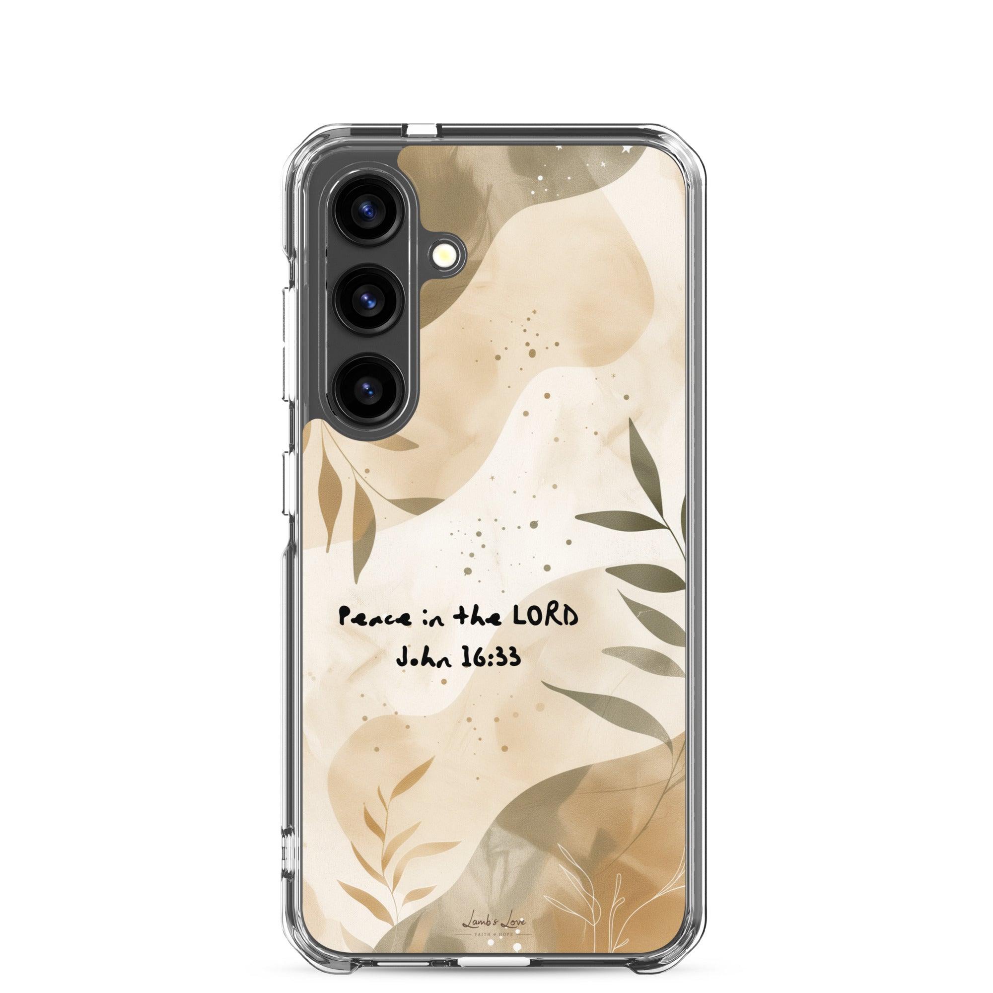 Peace in the Lord, Clear-edge Case for Samsung - Lamb’s Love