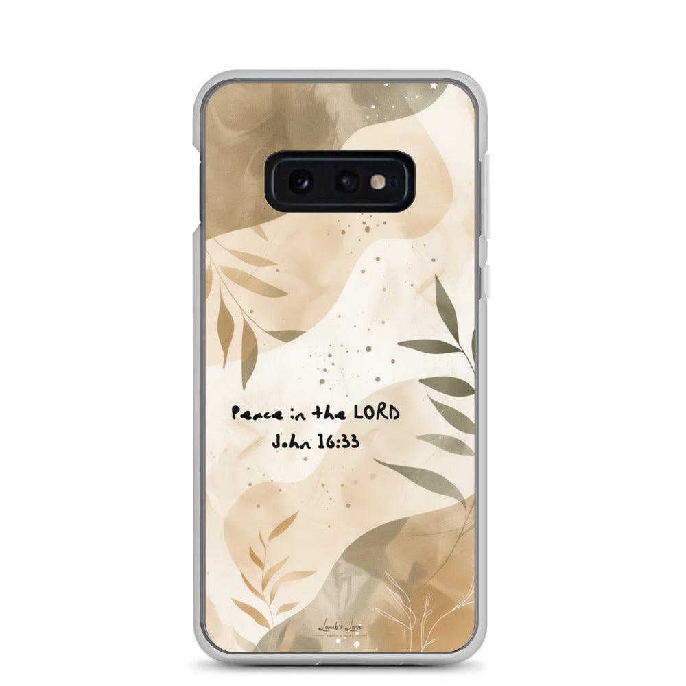 Peace in the Lord, Clear-edge Case for Samsung - Lamb’s Love