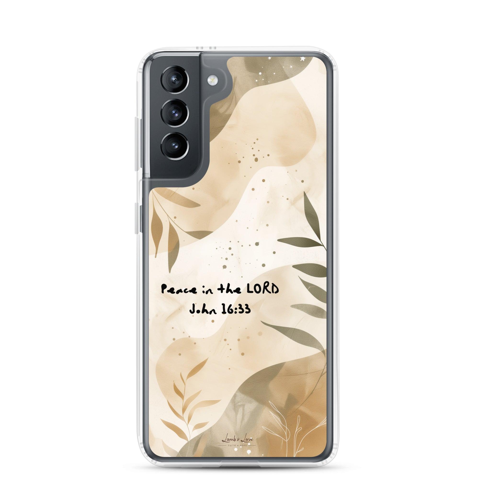 Peace in the Lord, Clear-edge Case for Samsung - Lamb’s Love