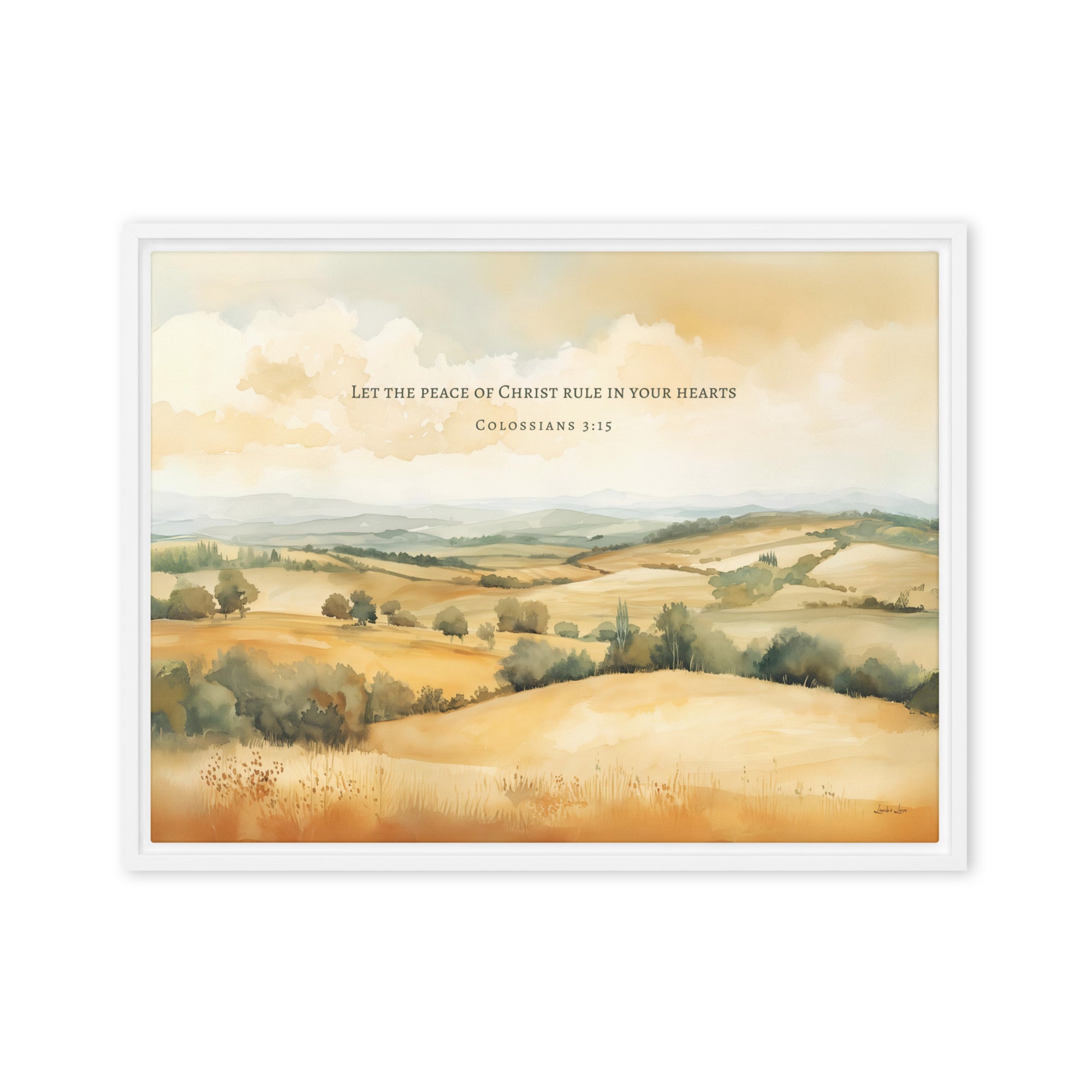 Peace of Christ Rule Your Heart, Framed Canvas - Lamb’s Love