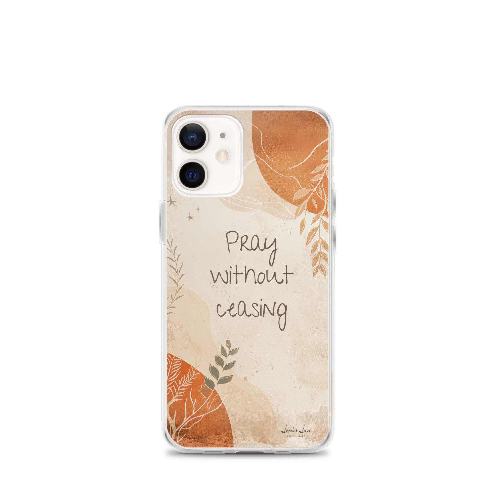 Pray without Ceasing, Clear-edge Case for iPhone - Lamb’s Love