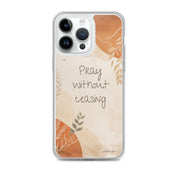 Pray without Ceasing, Clear-edge Case for iPhone - Lamb’s Love