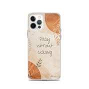 Pray without Ceasing, Clear-edge Case for iPhone - Lamb’s Love