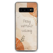 Pray without Ceasing, Clear-edge Case for Samsung - Lamb’s Love