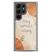 Pray without Ceasing, Clear-edge Case for Samsung - Lamb’s Love