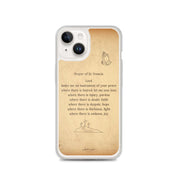 Prayer of St. Francis, Clear-edge Case for iPhone - Lamb’s Love