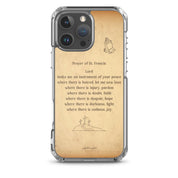 Prayer of St. Francis, Clear - edge Case for iPhone - Lamb’s Love