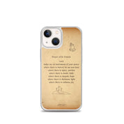 Prayer of St. Francis, Clear-edge Case for iPhone - Lamb’s Love