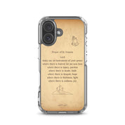 Prayer of St. Francis, Clear - edge Case for iPhone - Lamb’s Love