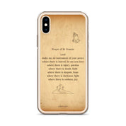 Prayer of St. Francis, Clear-edge Case for iPhone - Lamb’s Love