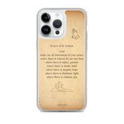 Prayer of St. Francis, Clear-edge Case for iPhone - Lamb’s Love