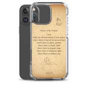 Prayer of St. Francis, Clear - edge Case for iPhone - Lamb’s Love