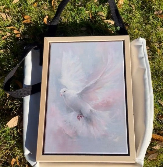 Heavenly Peace, Dove of the Holy Spirit Watercolor Christian Wall Art