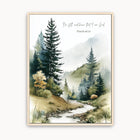 Be Still and Know That I Am God, Psalm 46:10 Modern Christian Landscape Wall Art
