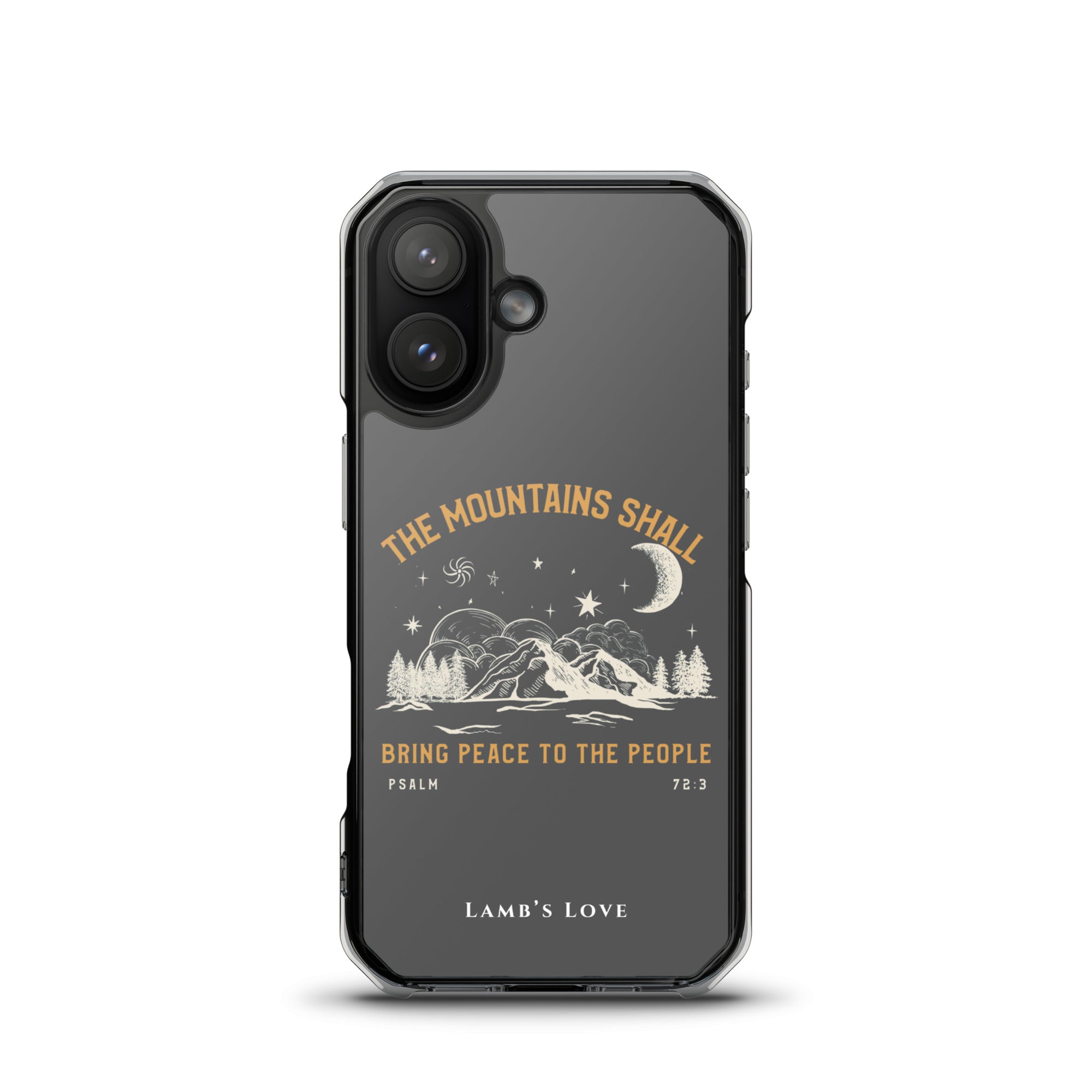 Psalm 72:3 Christian MagSafe iPhone case with mountains bring peace design – iPhone 17