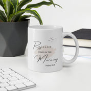 Rejoice in the Morning, White Interior Mug - Lamb’s Love