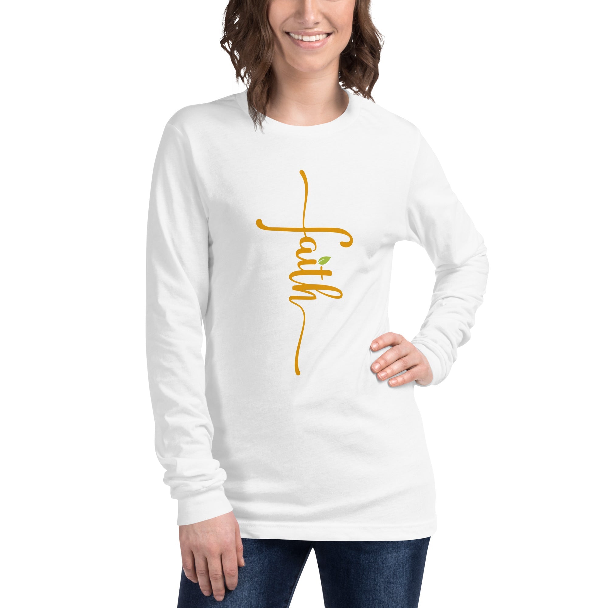 Renewed in Faith, Women's Long Sleeve Tee - Lamb’s Love