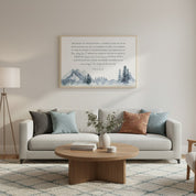 Renewed by the Spirit, Watercolor Mountain Scripture Wall Art, Titus 3:5–8