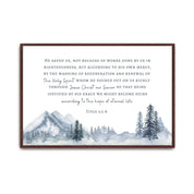 Renewed by the Spirit, Watercolor Mountain Scripture Wall Art, Titus 3:5–8