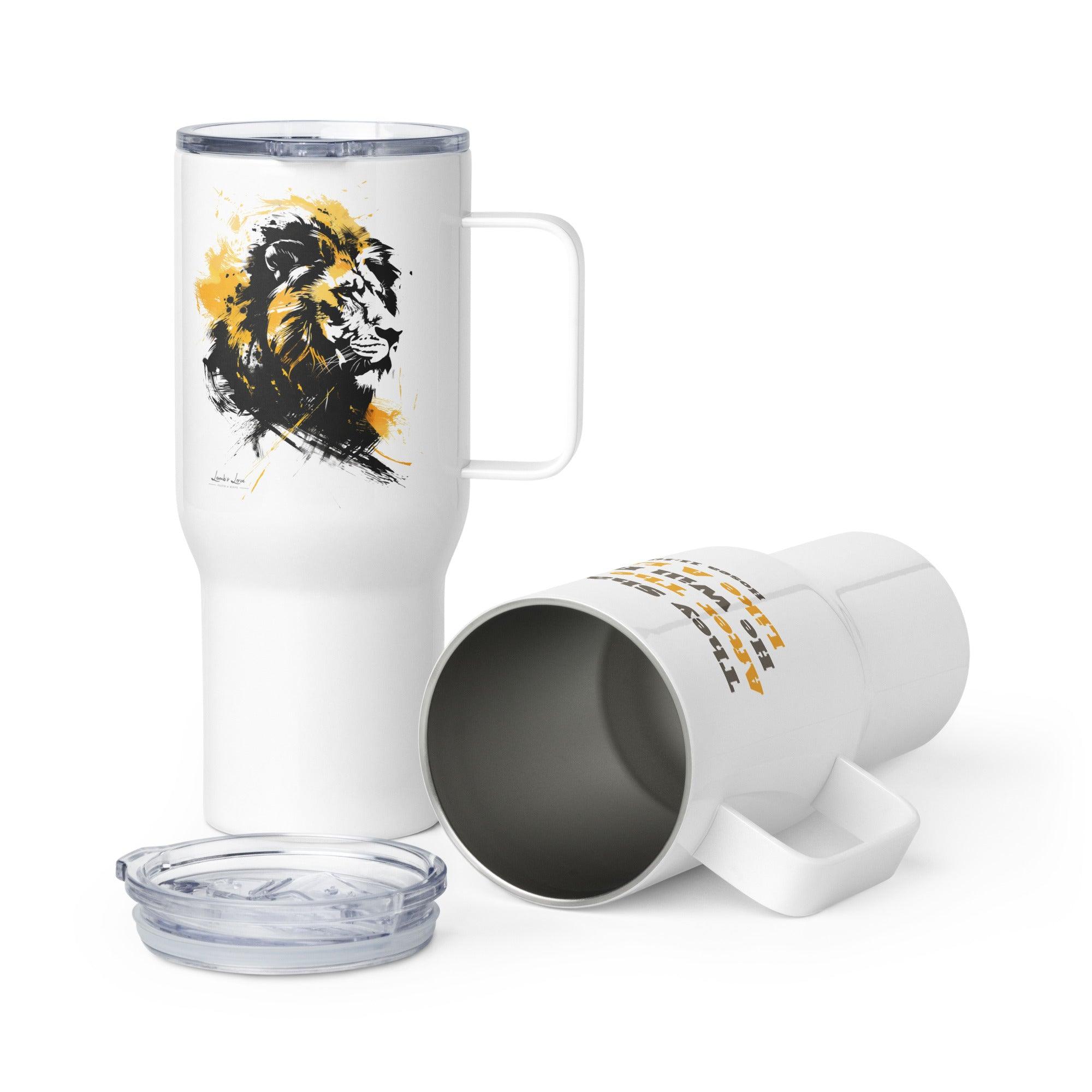 Roar Like A Lion, Travel Tumbler - Lamb’s Love