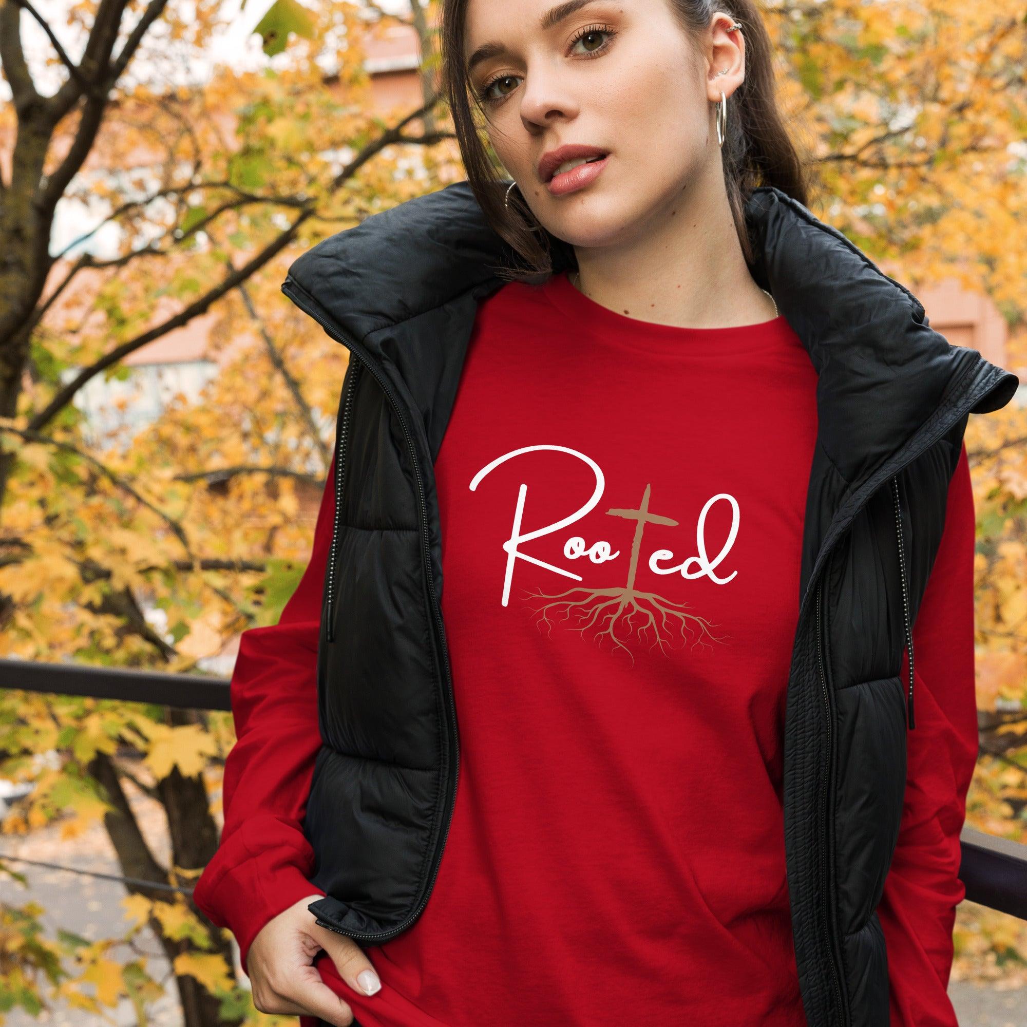 Rooted, Women's Long Sleeve Tee - Lamb’s Love