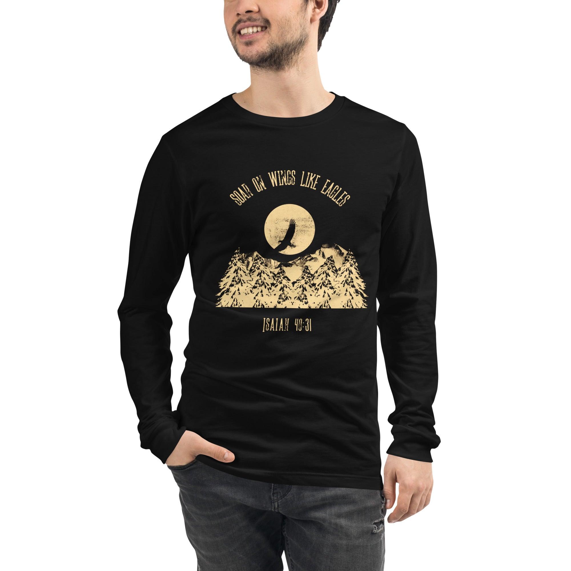 Soar Like Eagle, Men's Long Sleeve Tee - Lamb’s Love