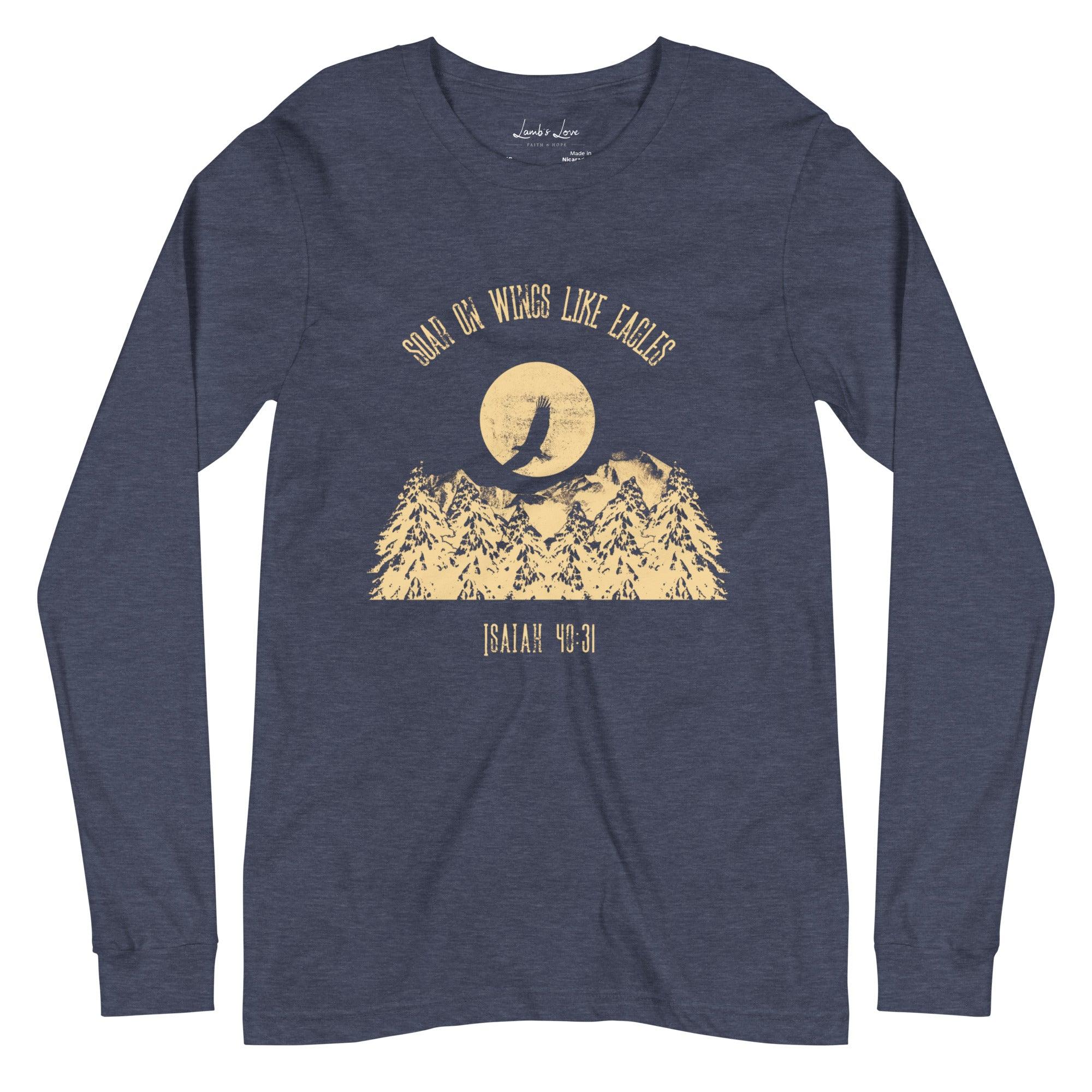 Soar Like Eagle, Men's Long Sleeve Tee - Lamb’s Love