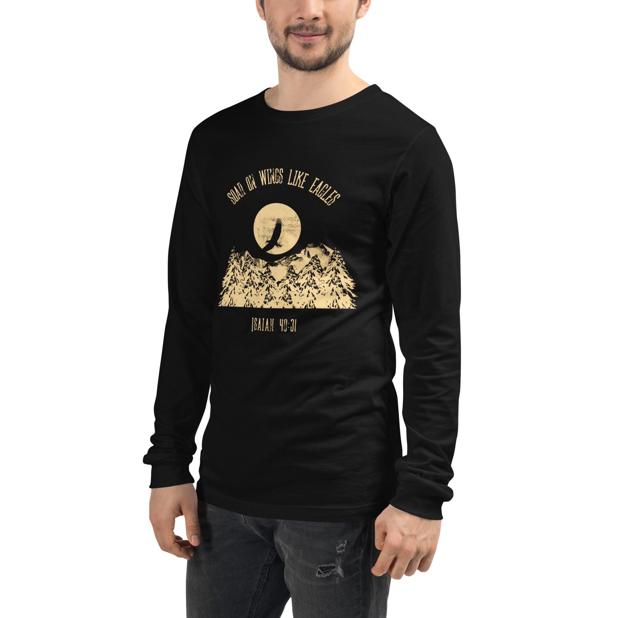 Soar Like Eagle, Men's Long Sleeve Tee - Lamb’s Love