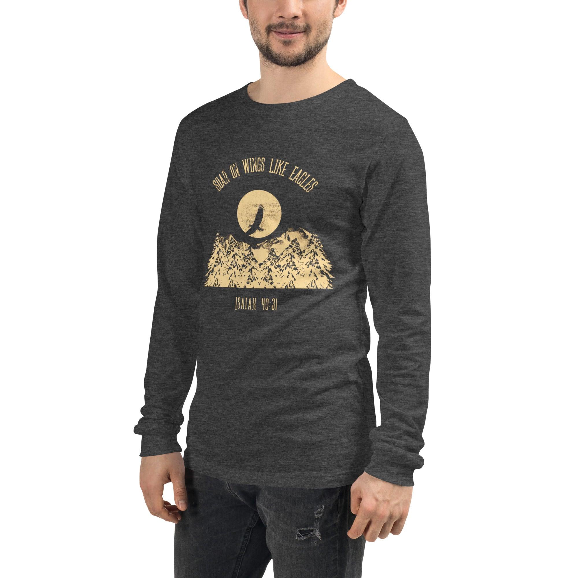 Soar Like Eagle, Men's Long Sleeve Tee - Lamb’s Love