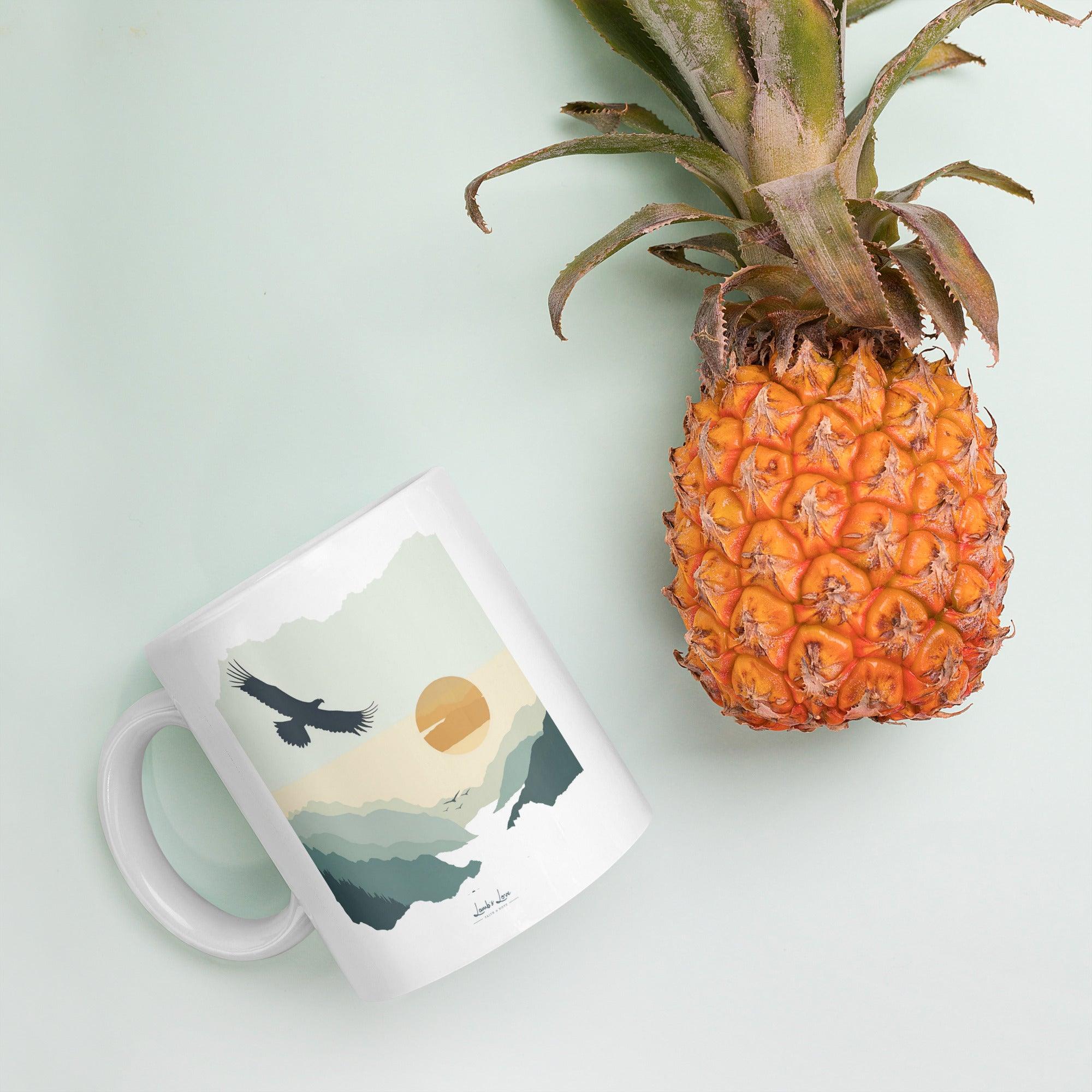 Soar Like Eagle, White Interior Mug - Lamb’s Love