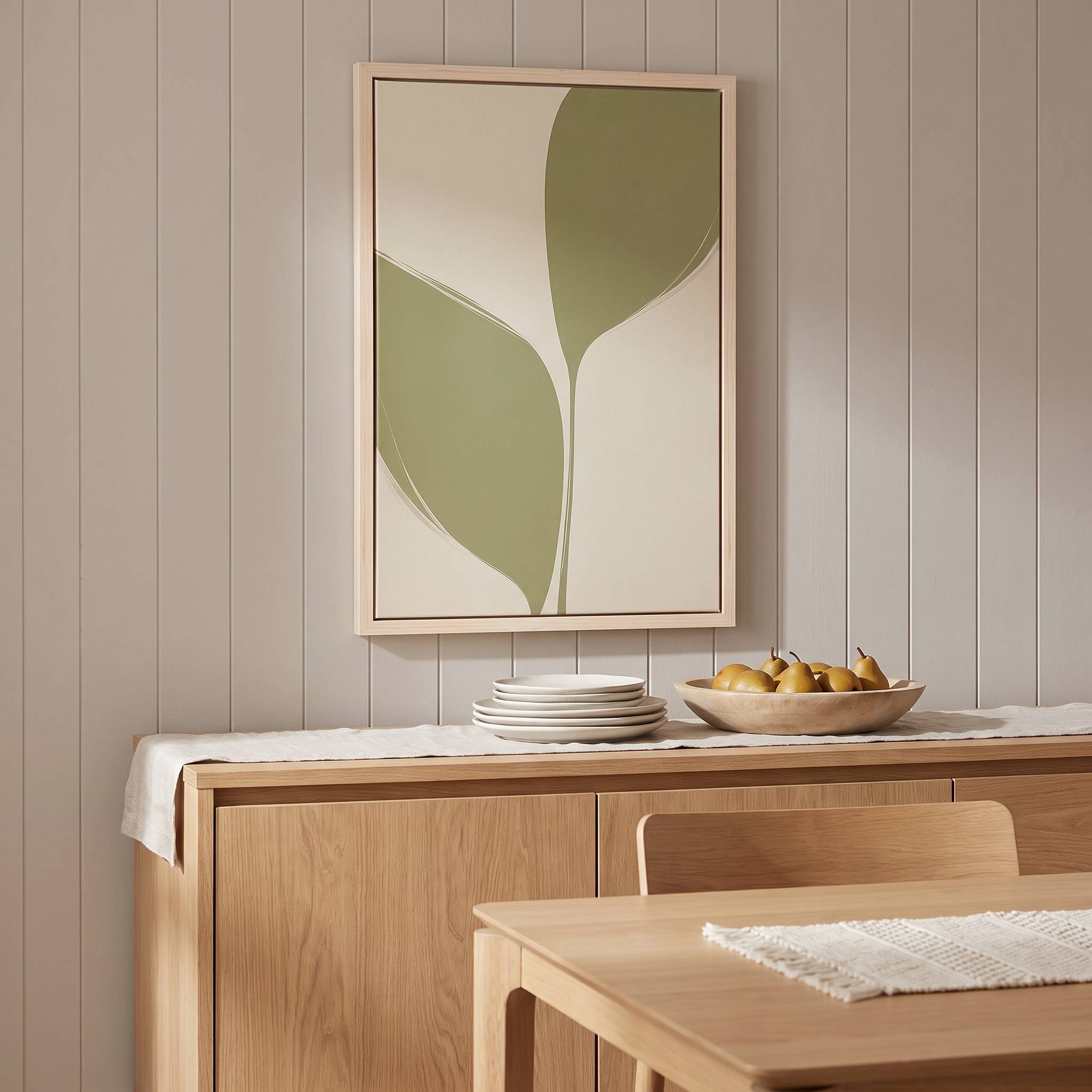 Minimalist Olive Leaf Wall Art | Modern Christian Botanical Decor