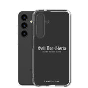 Soli Deo Gloria Christian Samsung Galaxy S24 phone case – Glory to God Alone design