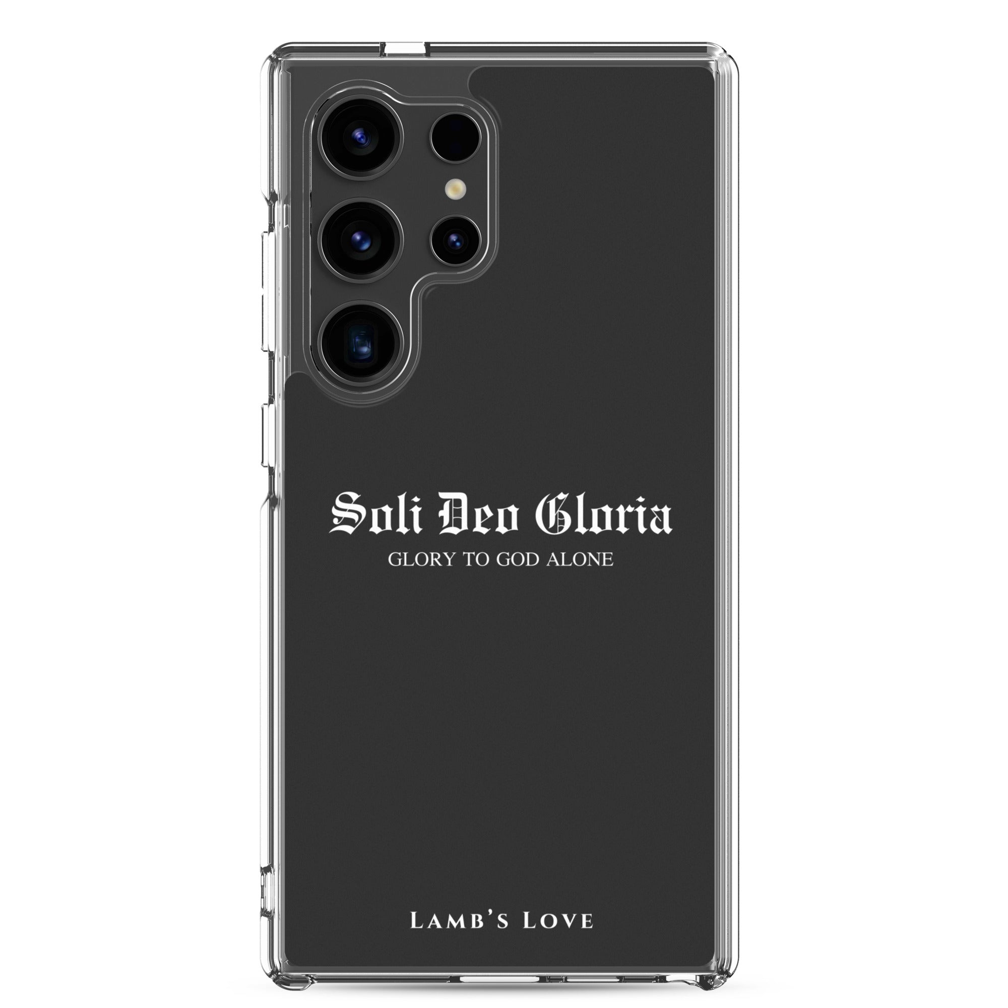 Soli Deo Gloria Christian Samsung Galaxy S24 Ultra phone case – Glory to God Alone faith design