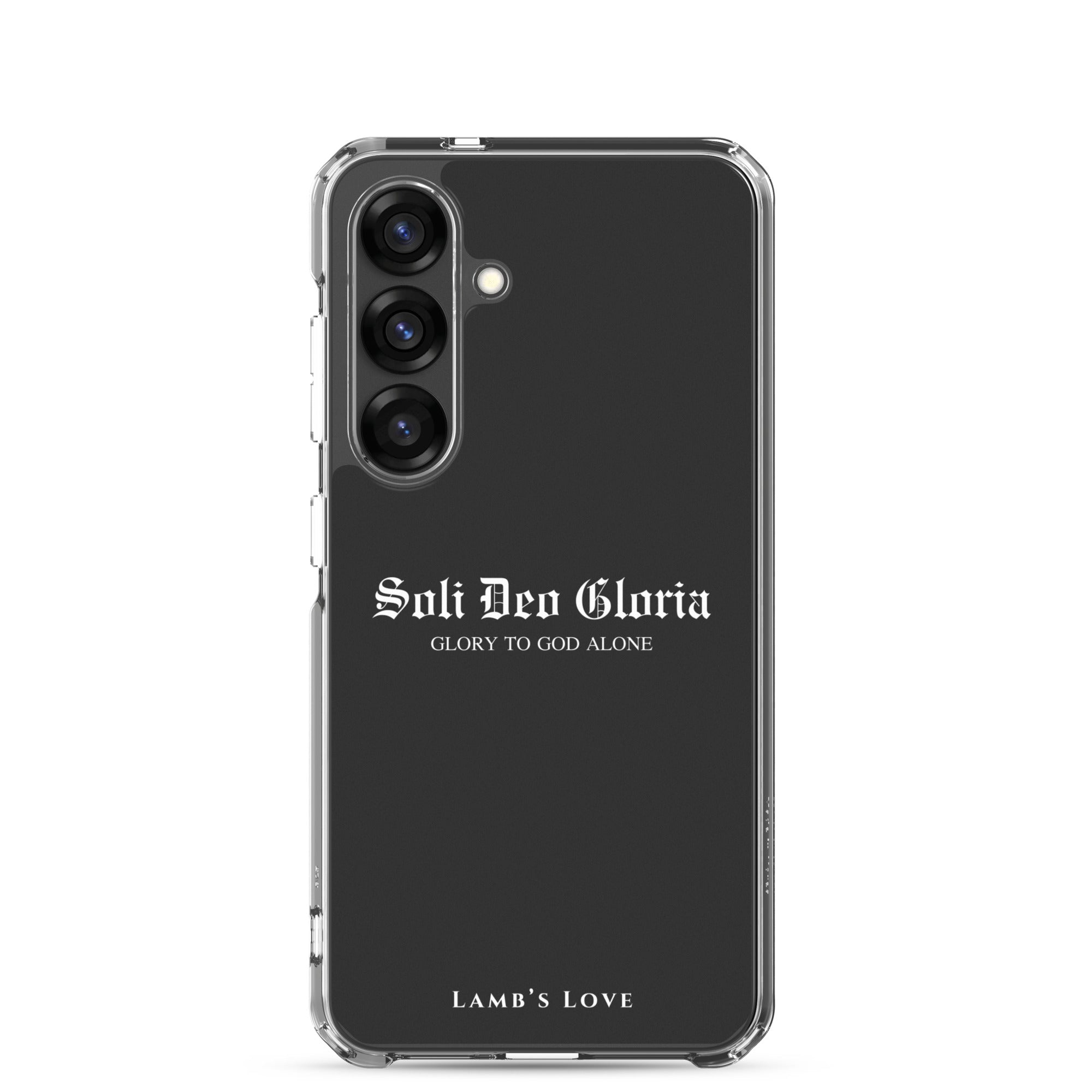 Soli Deo Gloria Christian Samsung Galaxy S25 phone case – Glory to God Alone faith design