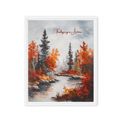 Thanksgiving in Autumn, Framed Canvas - Lamb’s Love