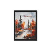 Thanksgiving in Autumn, Framed Canvas - Lamb’s Love