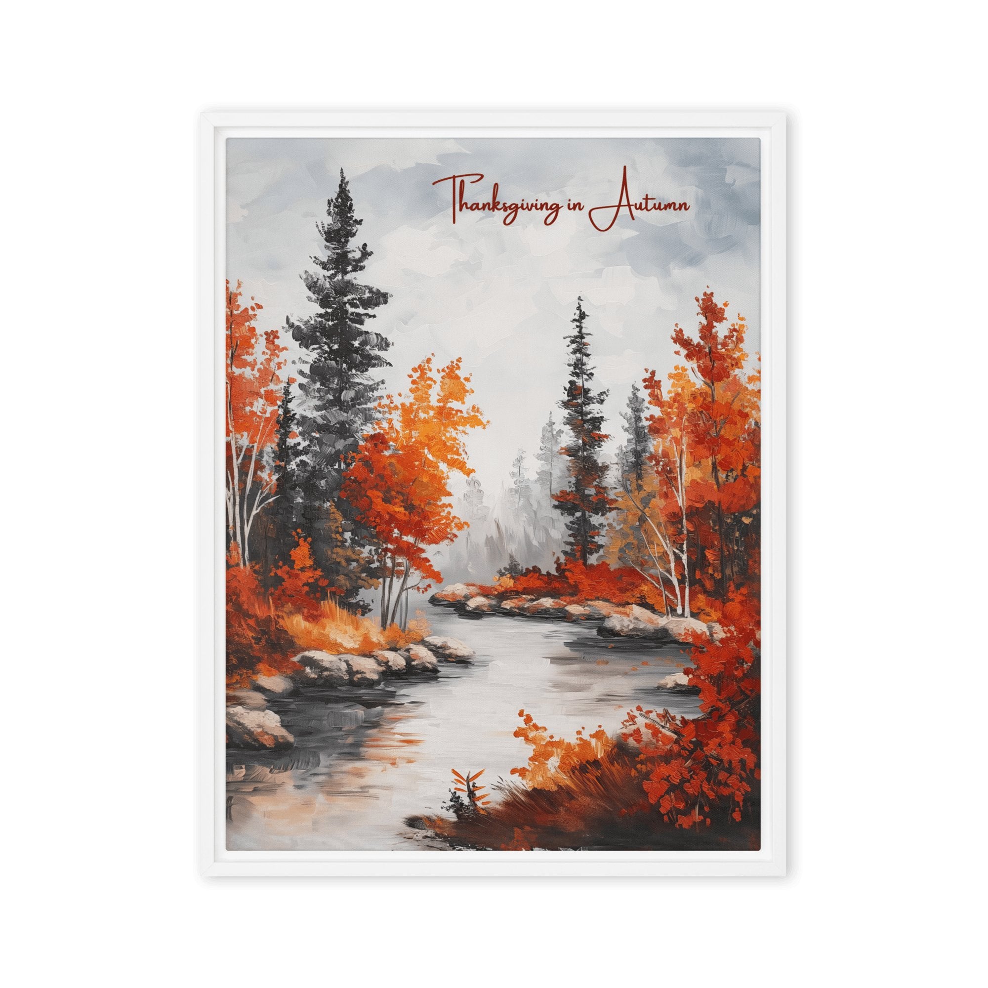 Thanksgiving in Autumn, Framed Canvas - Lamb’s Love