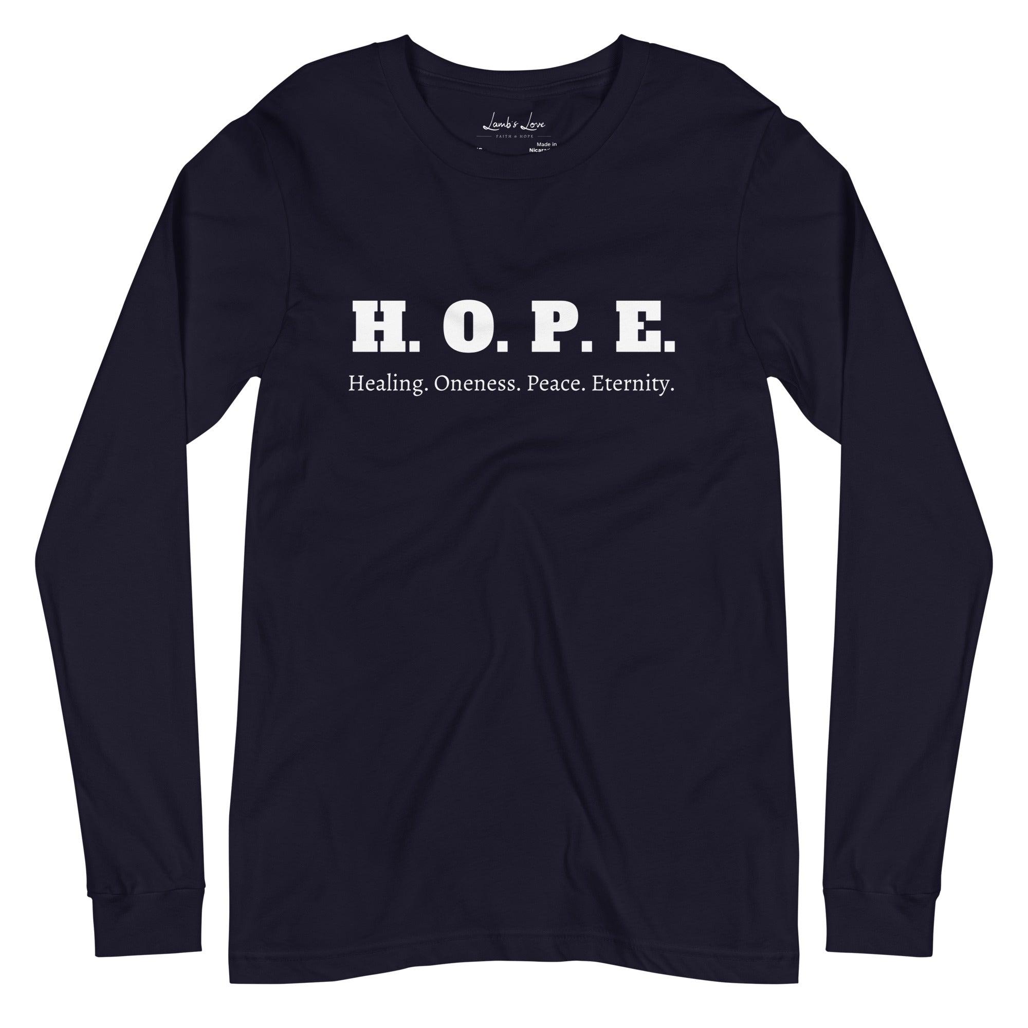 The HOPE We Hold, Men's Long Sleeve Tee - Lamb’s Love