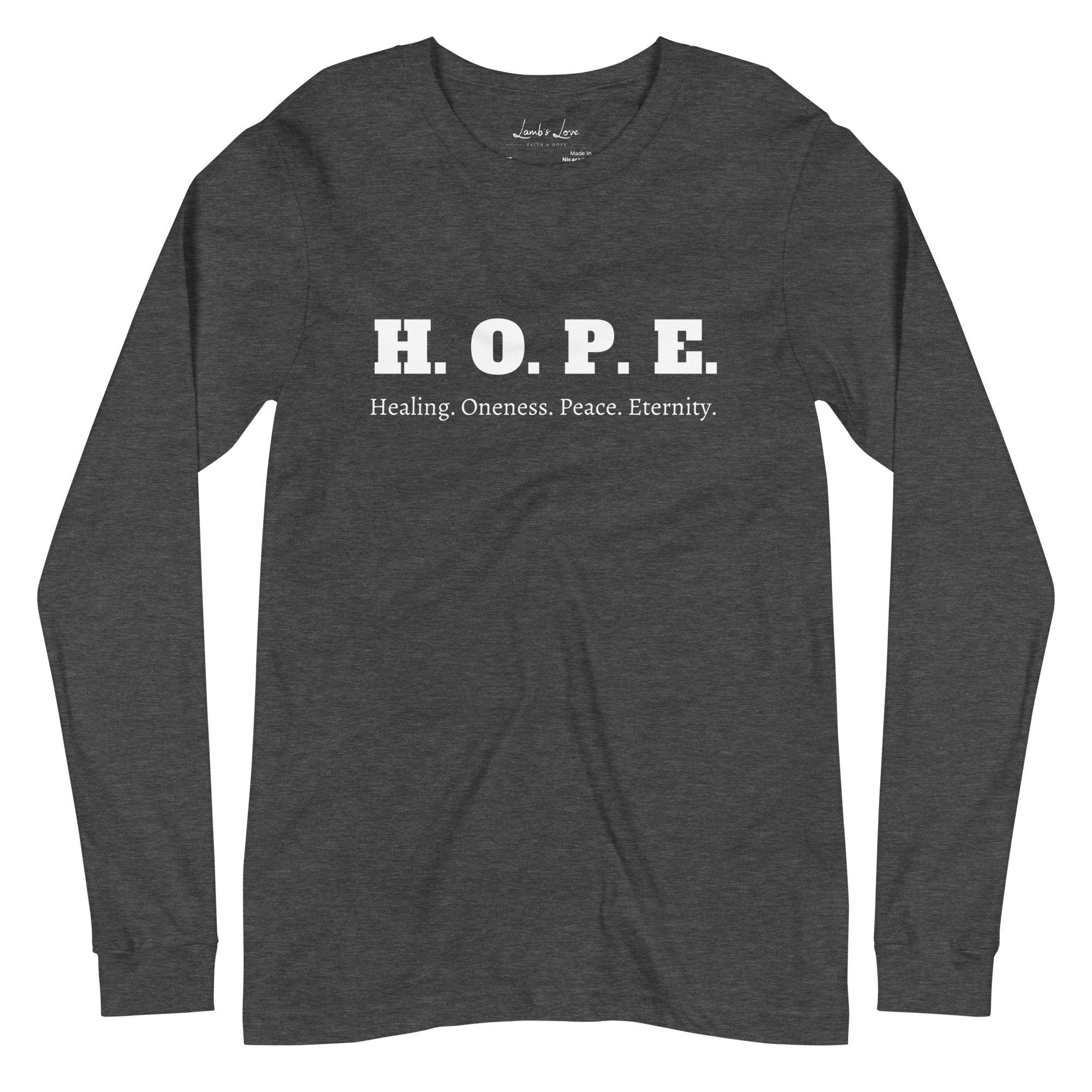 The HOPE We Hold, Men's Long Sleeve Tee - Lamb’s Love